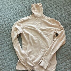 Zara BASIC TURTLENECK KNIT SWEATER BEIGE